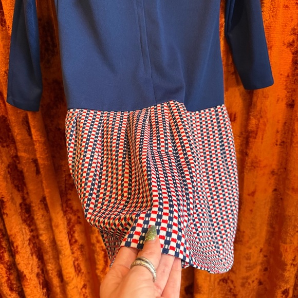 American Vintage Blue and Red Mini Dress - Picture 6 of 10